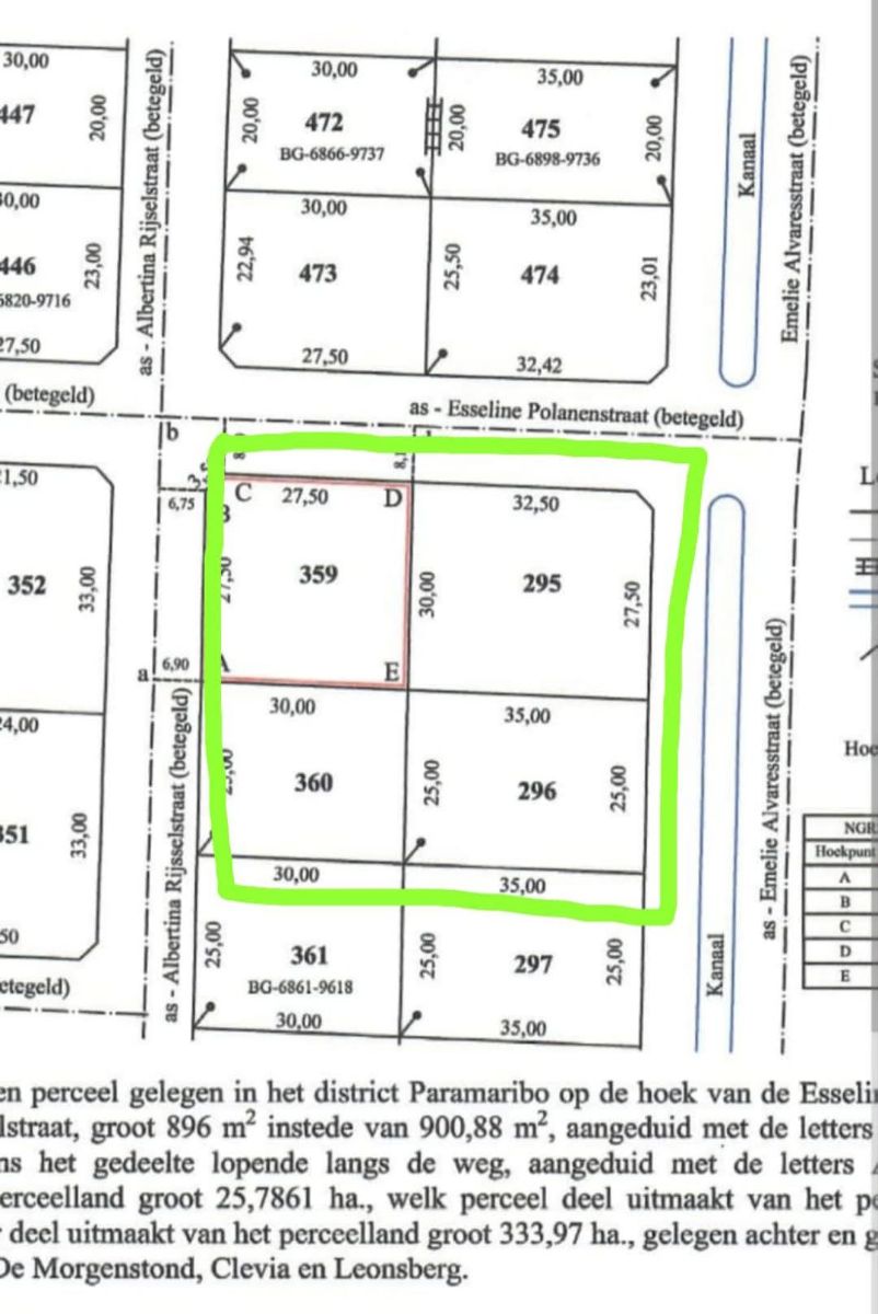 Groot Hoekperceel 3577 m² – Suri Village 2 (Langs Hoofdweg) - afbeelding 2