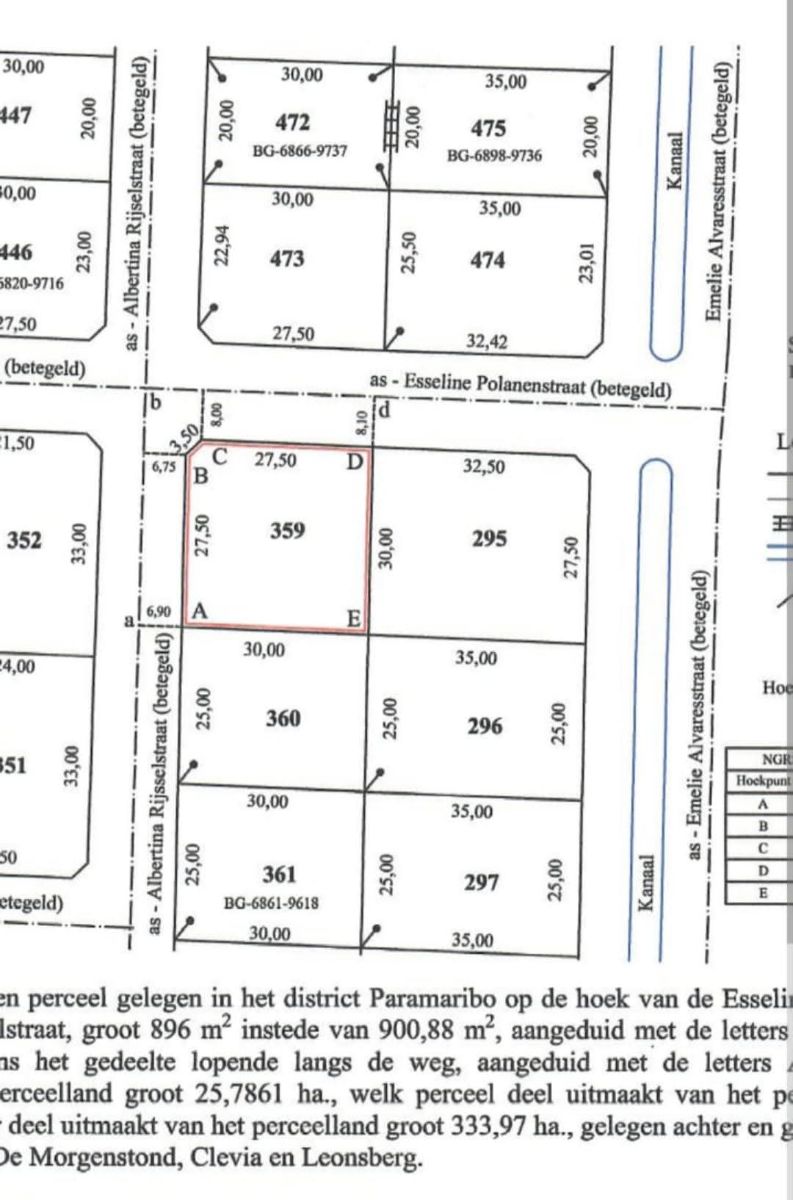 Groot Hoekperceel 3577 m² – Suri Village 2 (Langs Hoofdweg) - afbeelding 3
