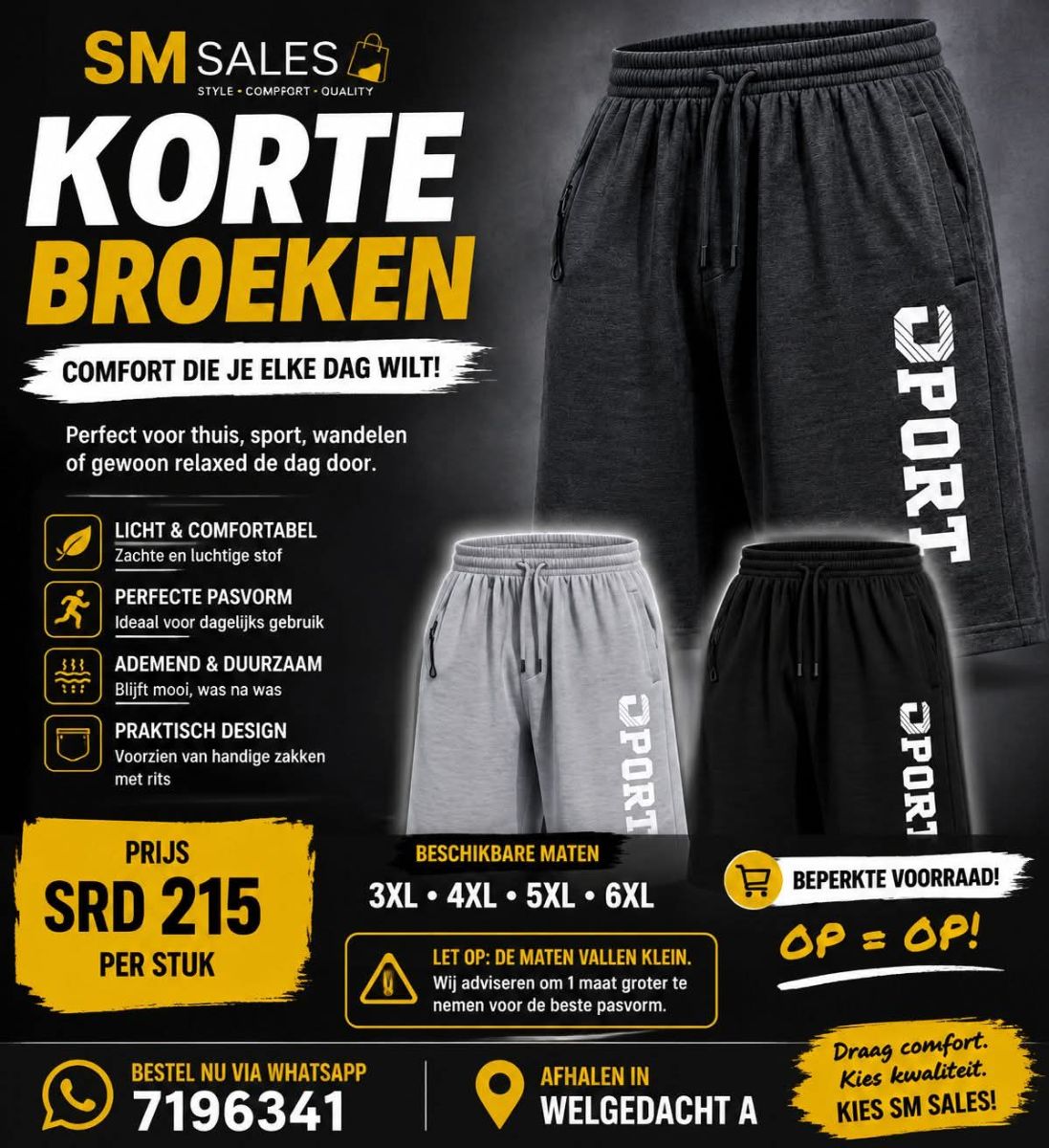 Comfortabele Korte Broeken (Maten 3XL t/m 6XL)