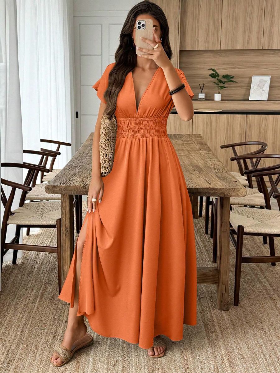 Elouméa Casual V-Neck Vacation Dress - afbeelding 2