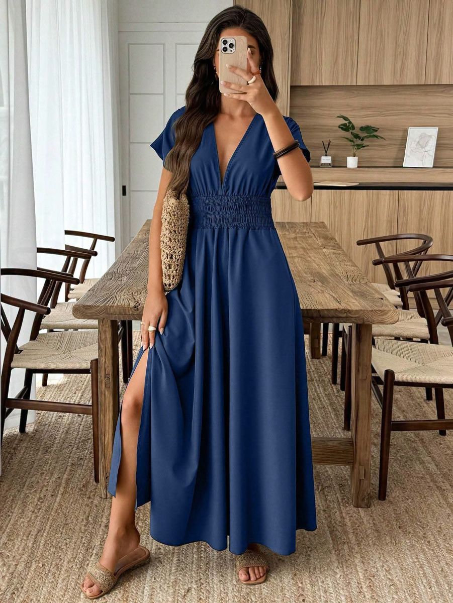 Elouméa Casual V-Neck Vacation Dress - afbeelding 3