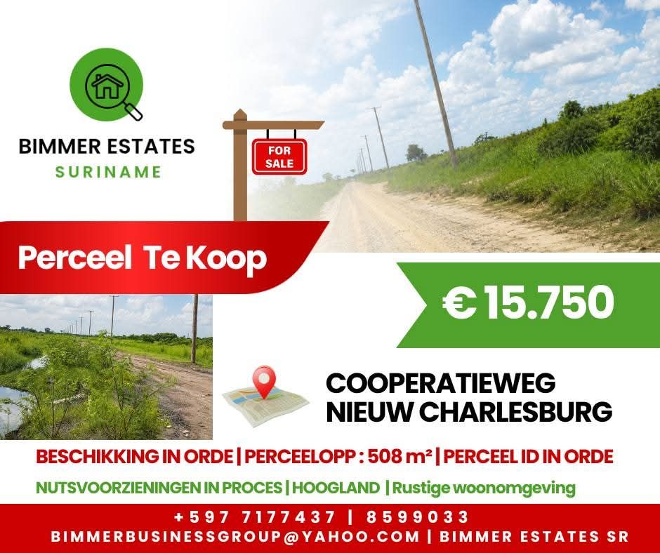 Perceel te Koop – Nieuw Charlesburg