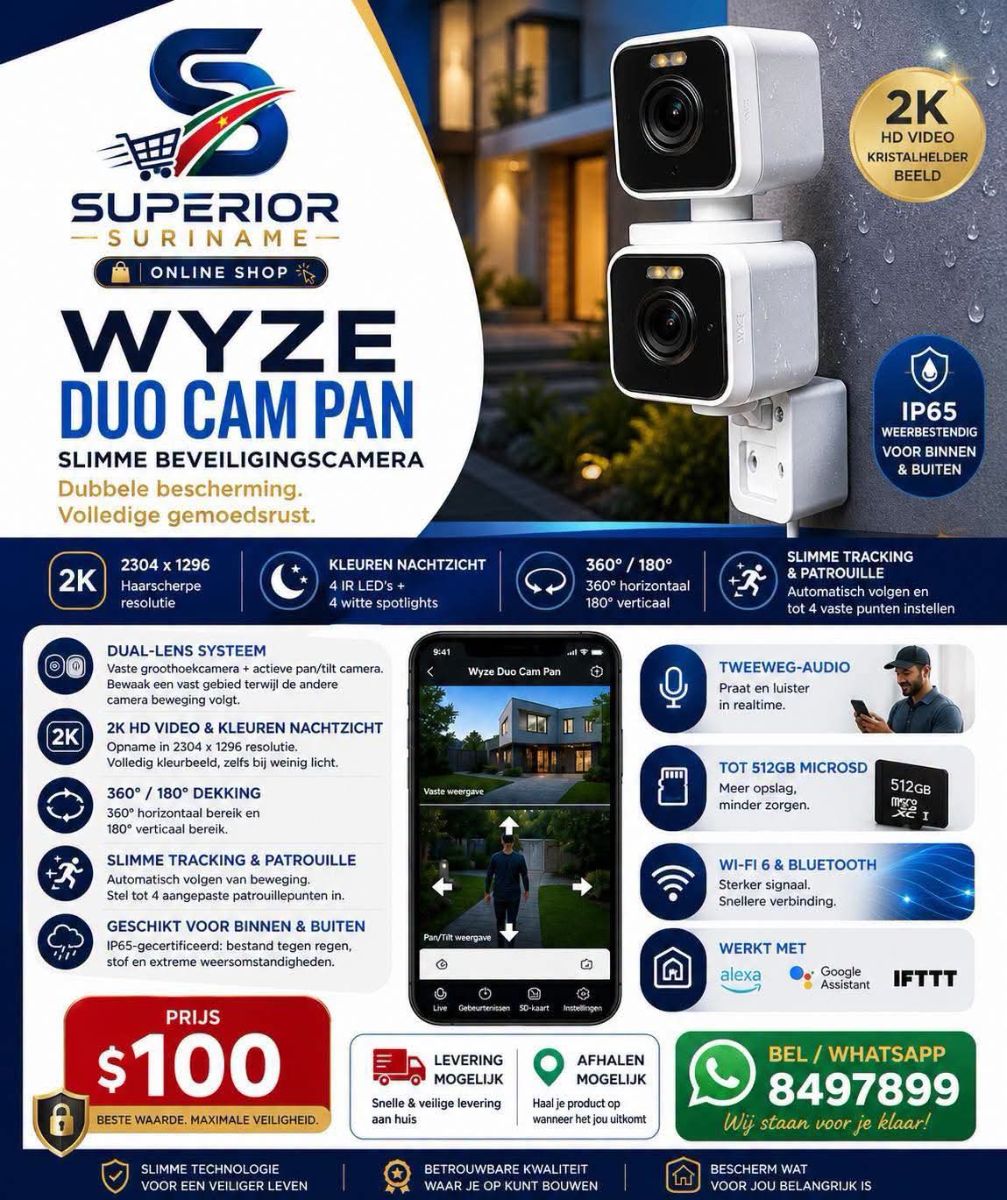 Wyze Duo Cam Pan – Slimme Beveiligingscamera