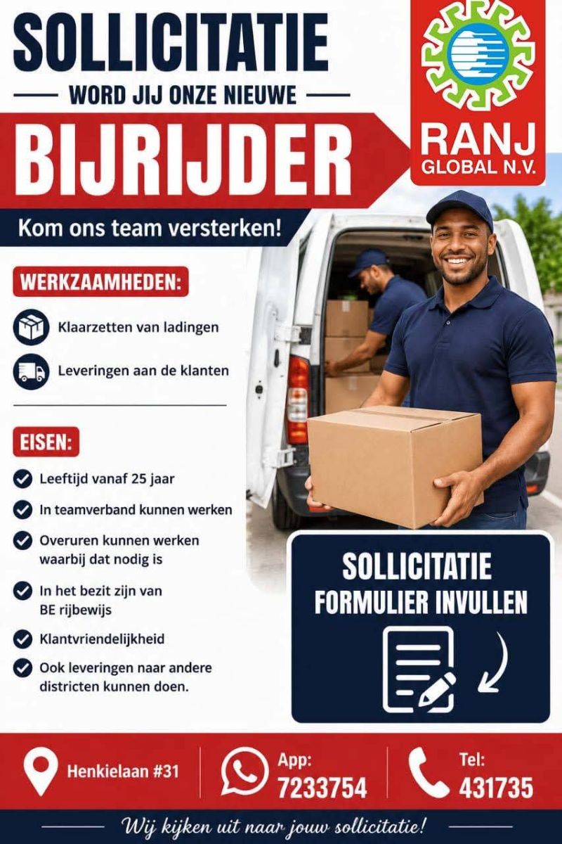 Bijrijder Gezocht – RANJ Global N.V.
