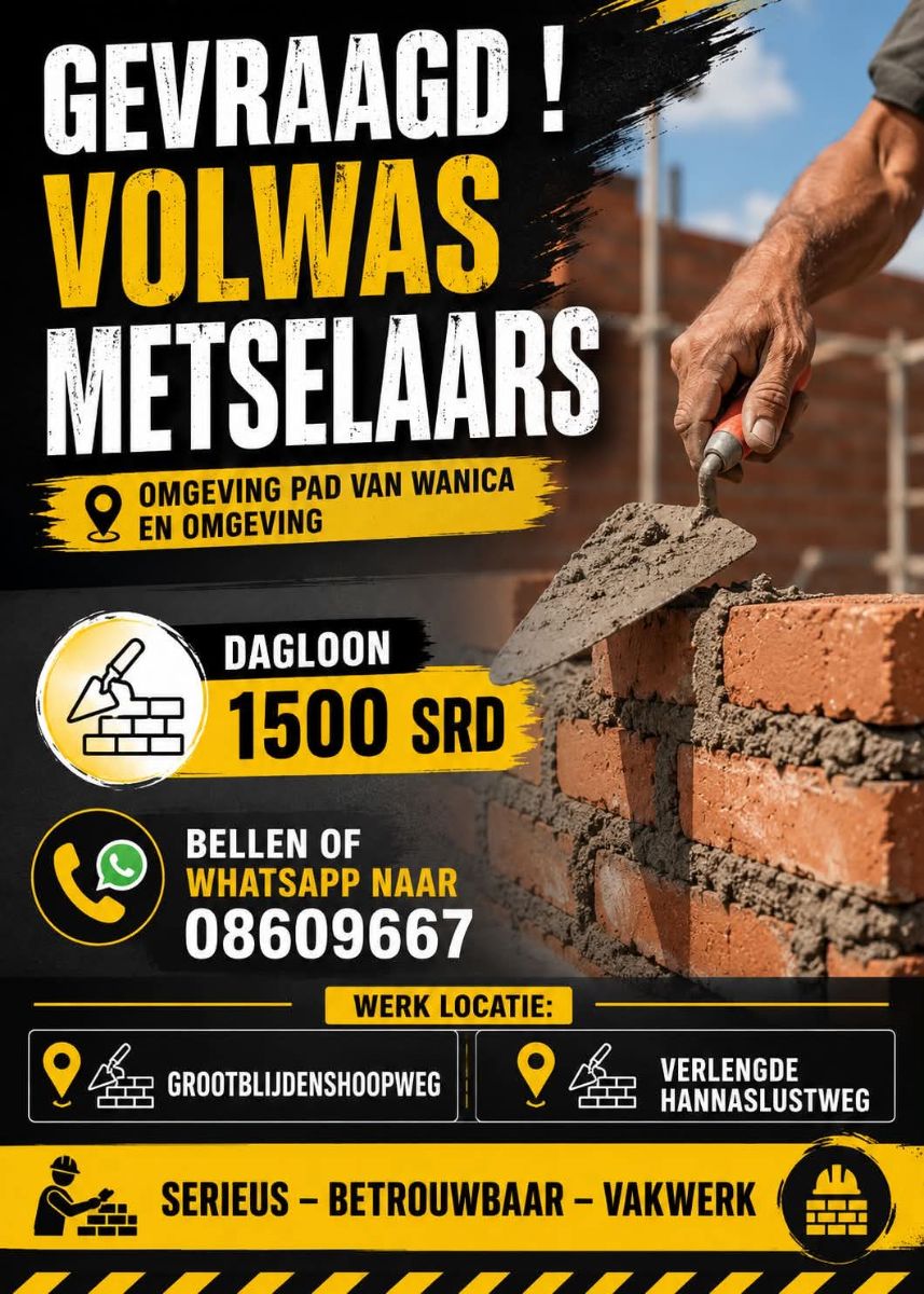 Ervaren Metselaars Gezocht
