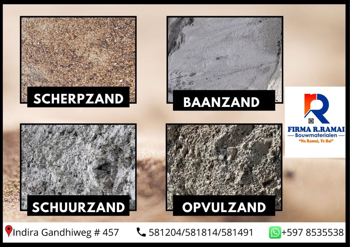 Opvulzand, Grind & Bouwmaterialen – Te Koop