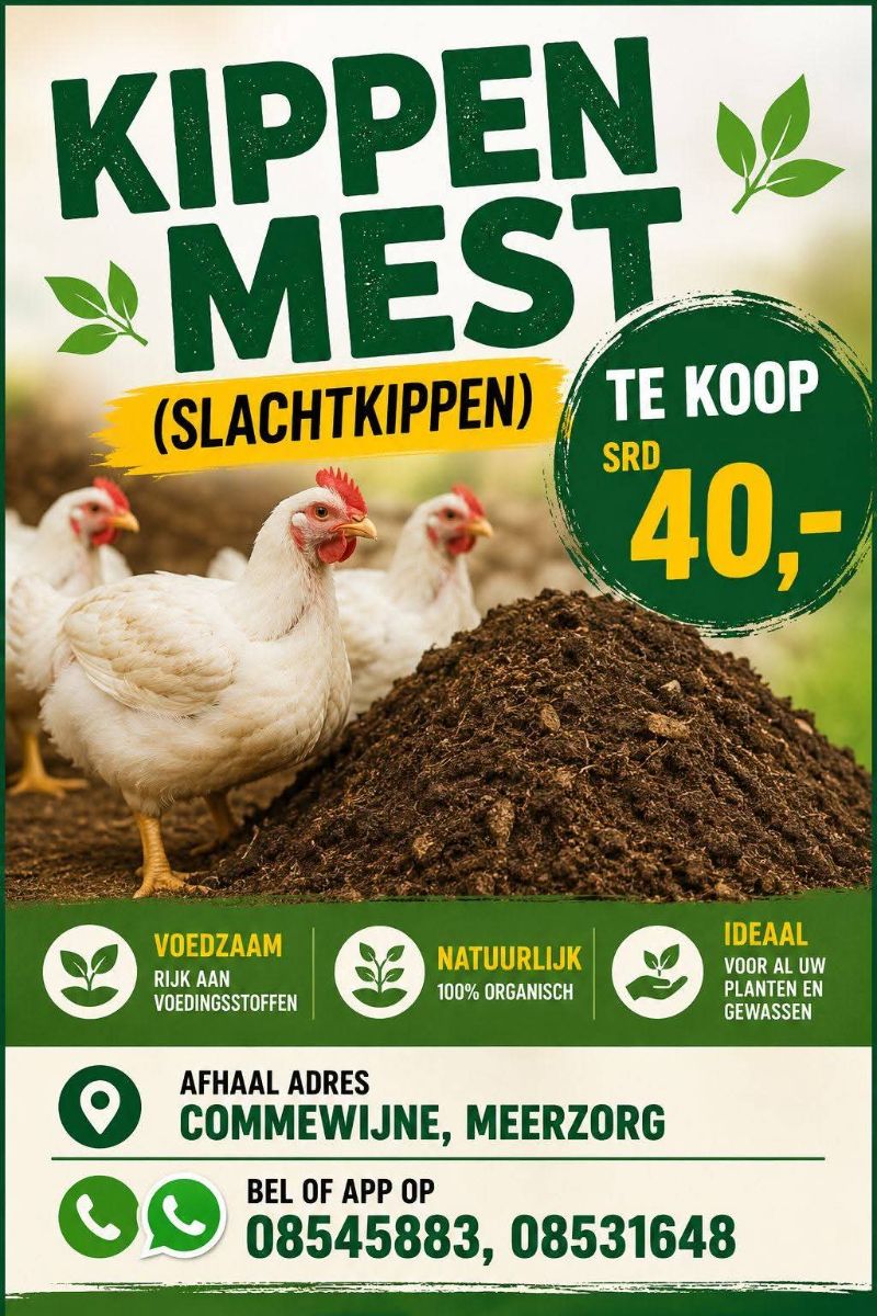 Kippenmest – Te Koop (Organische Meststof)