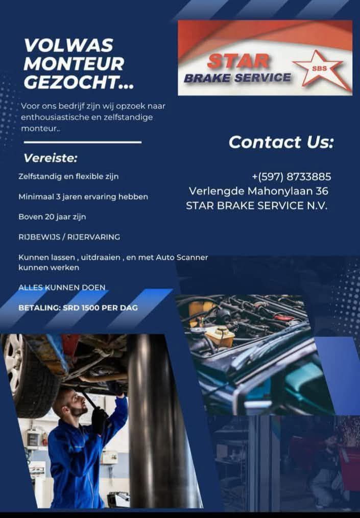 Volwassen Monteur Gezocht