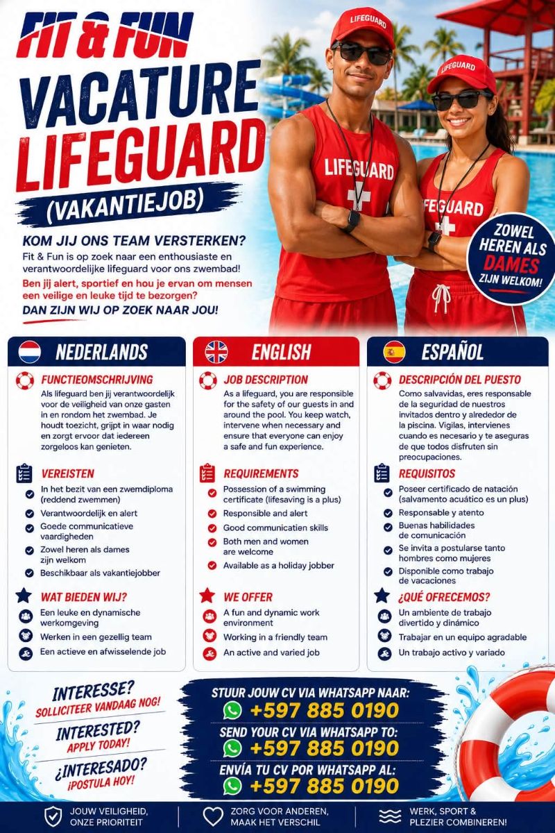 Vakantiejobbers Gezocht – Fit & Fun