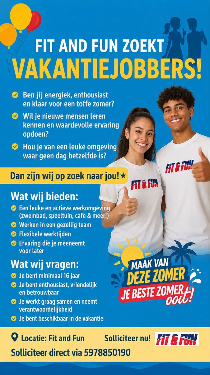Vakantiejobbers Gezocht – Fit & Fun - afbeelding 3