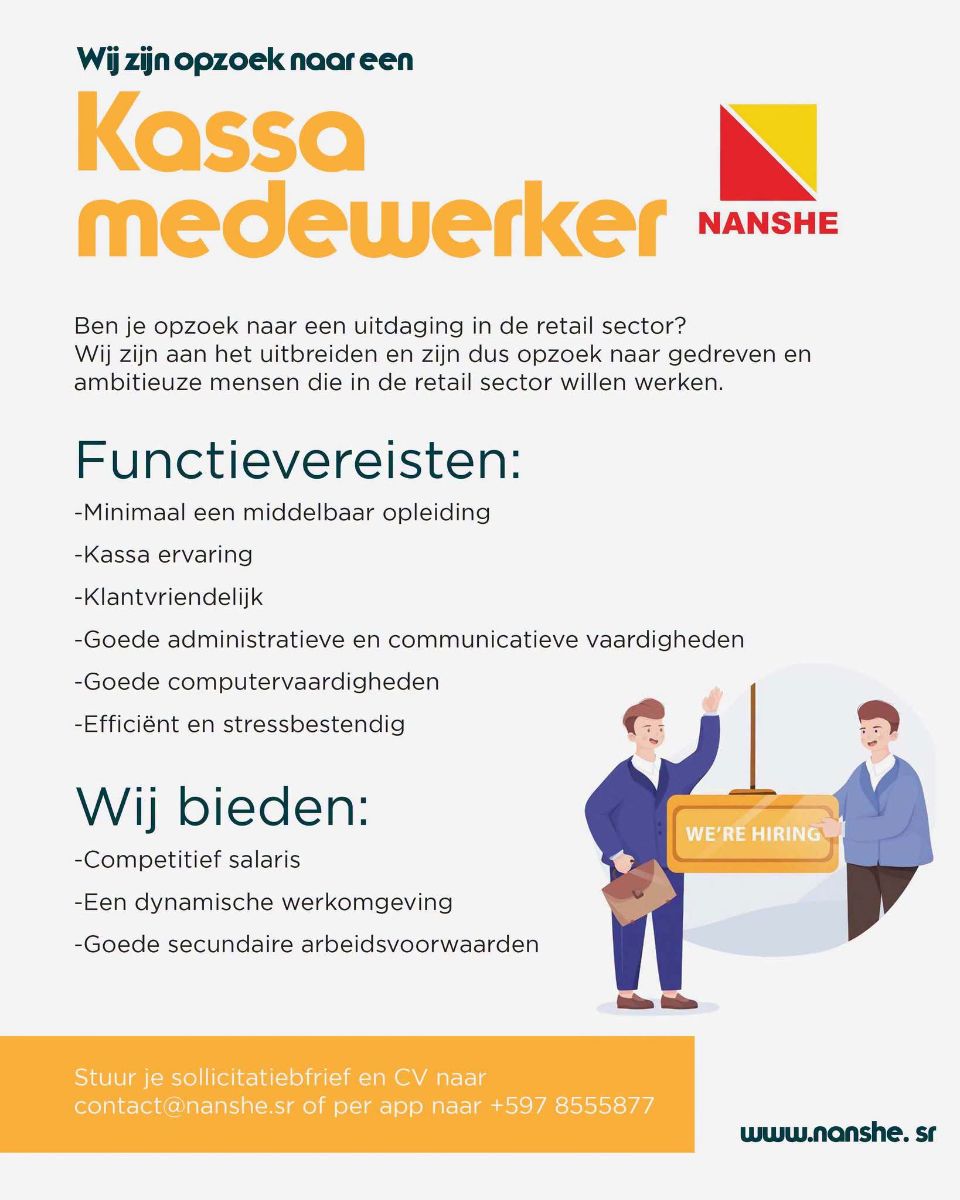 Kassamedewerker Retail – Nanshe