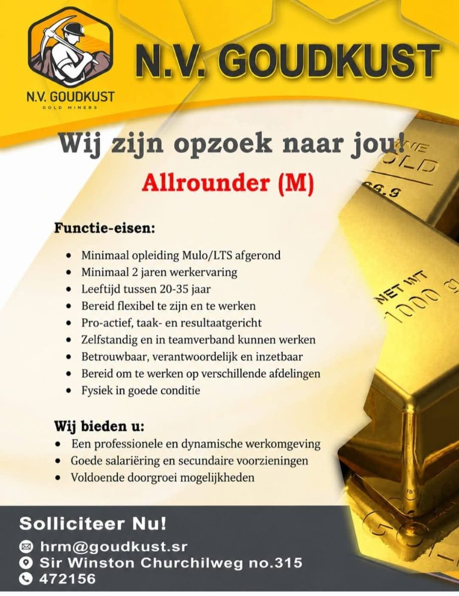 Allrounder Gezocht