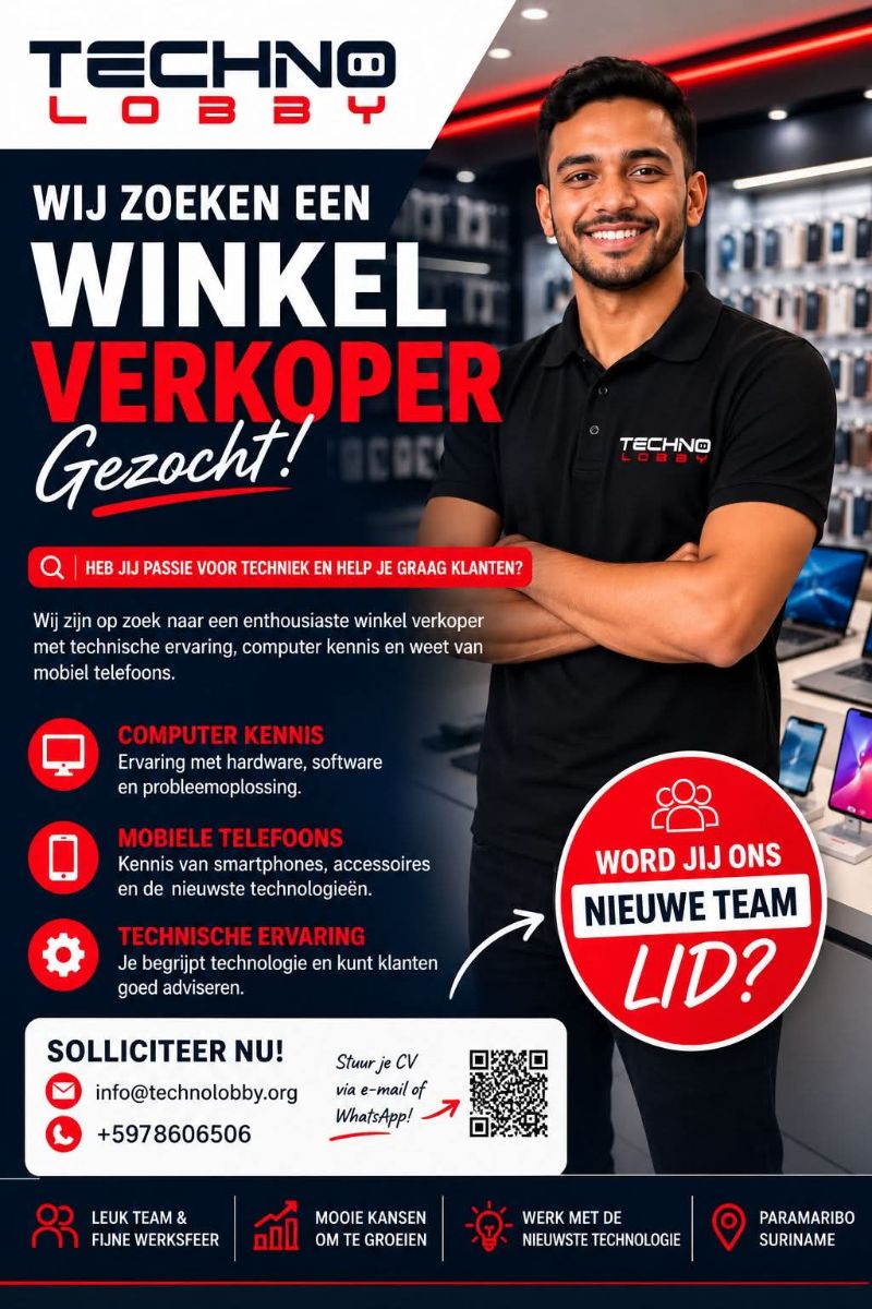 Winkelverkoper met Technische Ervaring Gezocht