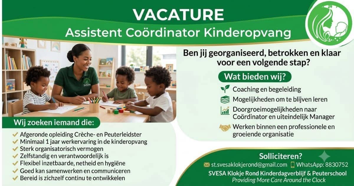 Assistent Coördinator Kinderopvang