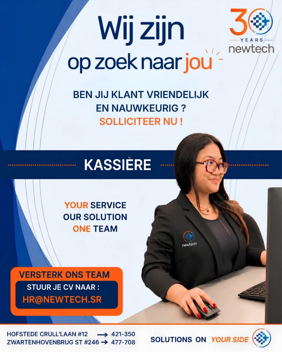 Kassière Gezocht – Newtech