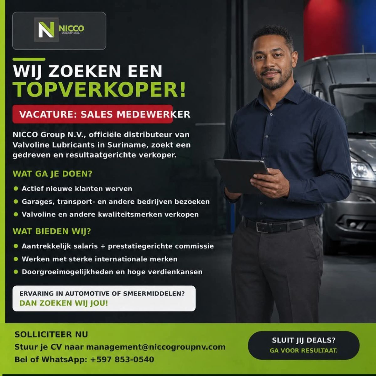 Sales Medewerker Gezocht – NICCO Group N.V.