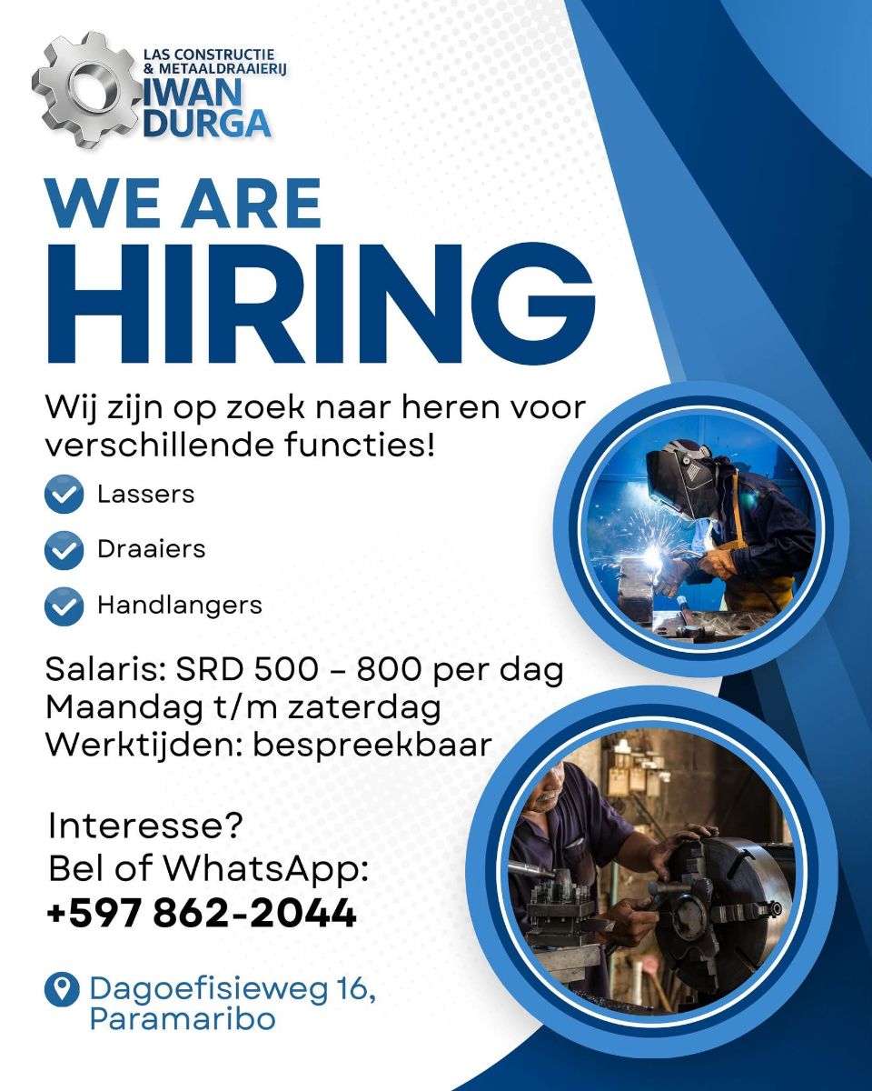 Lassers, Draaiers & Handlangers Gezocht