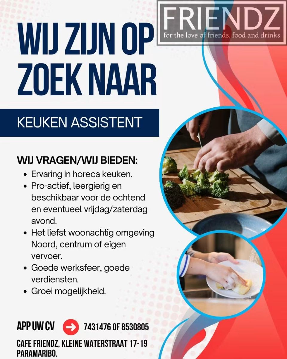 Keukenassistent – Café Friendz