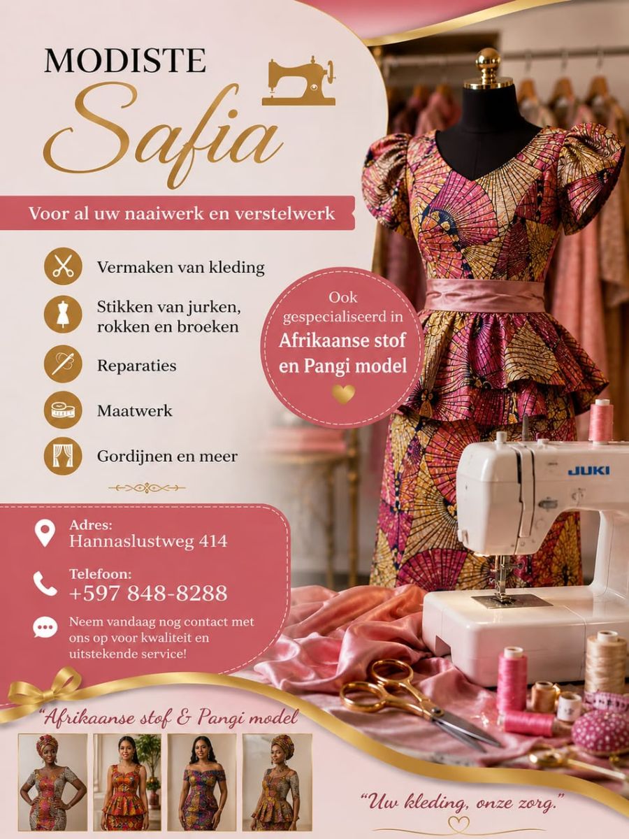 Modiste Safiả – Naaiwerk, Verstelwerk & Maatkleding