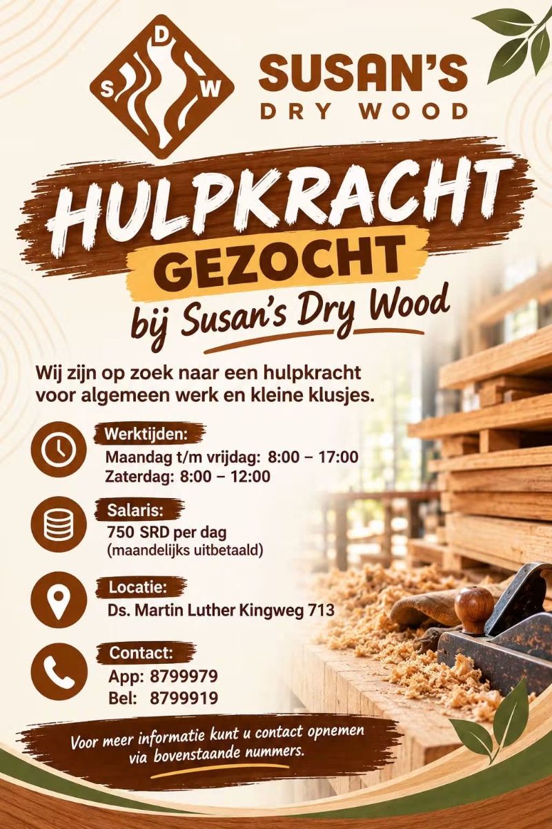 Hulpkracht Algemeen Werk – Susan's Dry Wood