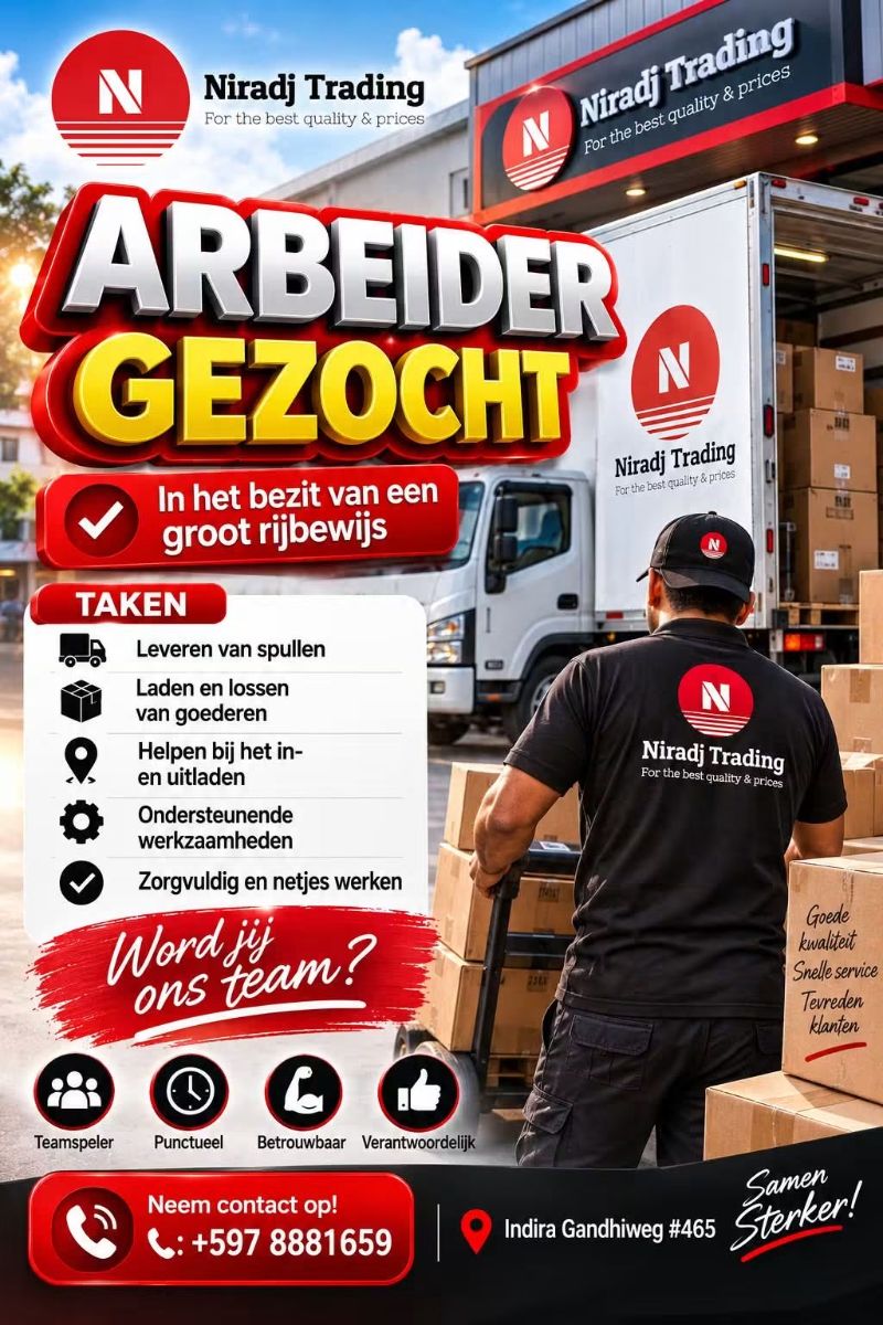Arbeider met Groot Rijbewijs – Niradj Trading