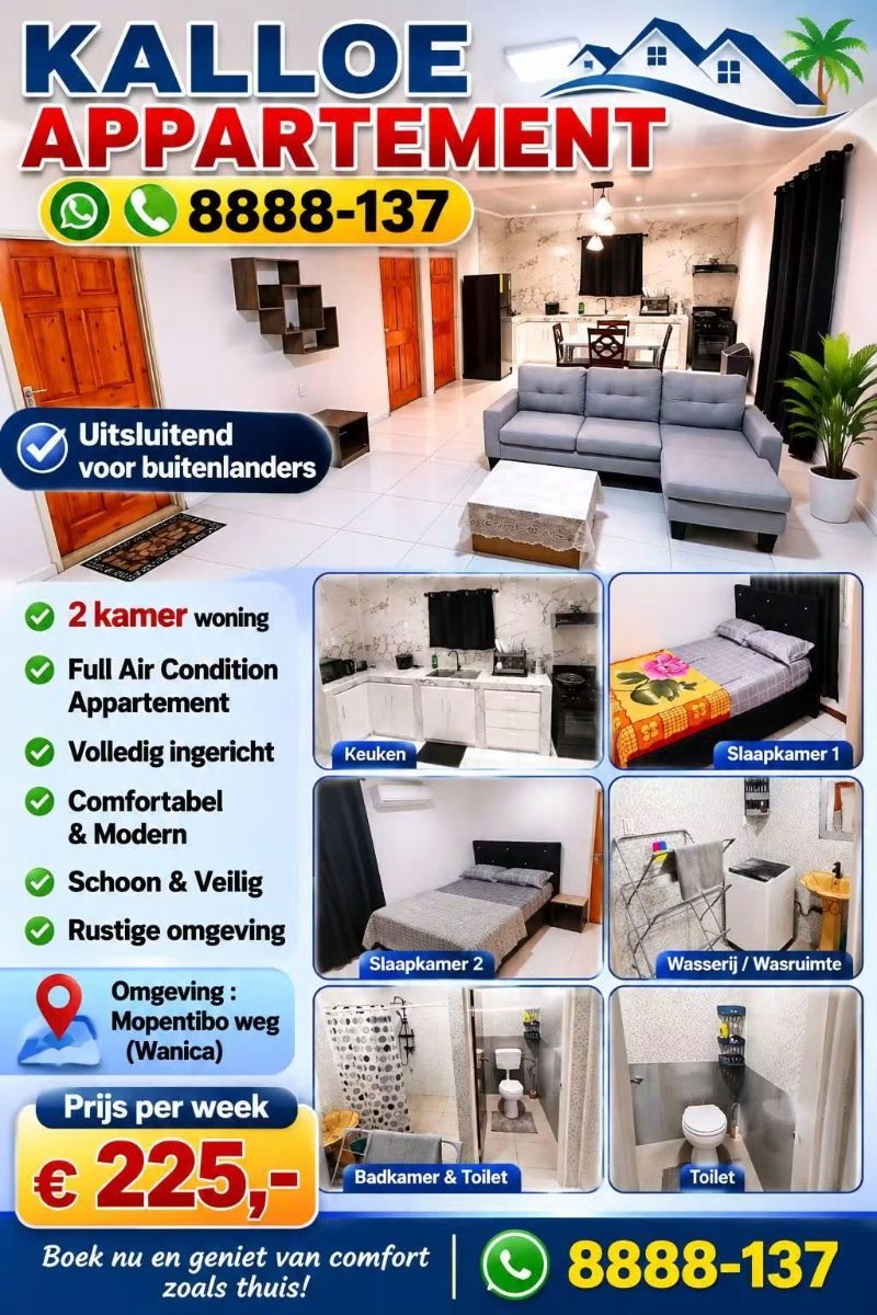 Kalloe Appartement – Gemeubileerd Appartement Te Huur Vakantiegangers - afbeelding 5