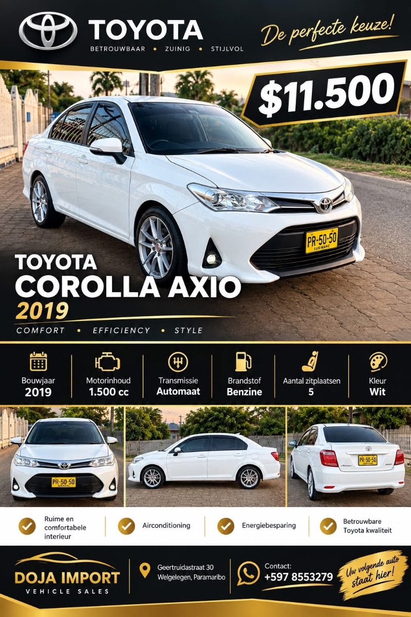 🚘 TOYOTA COROLLA AXIO 2019