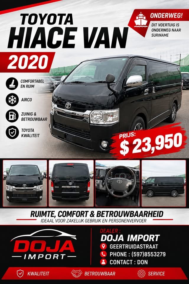 🚐 TOYOTA HIACE VAN 2020