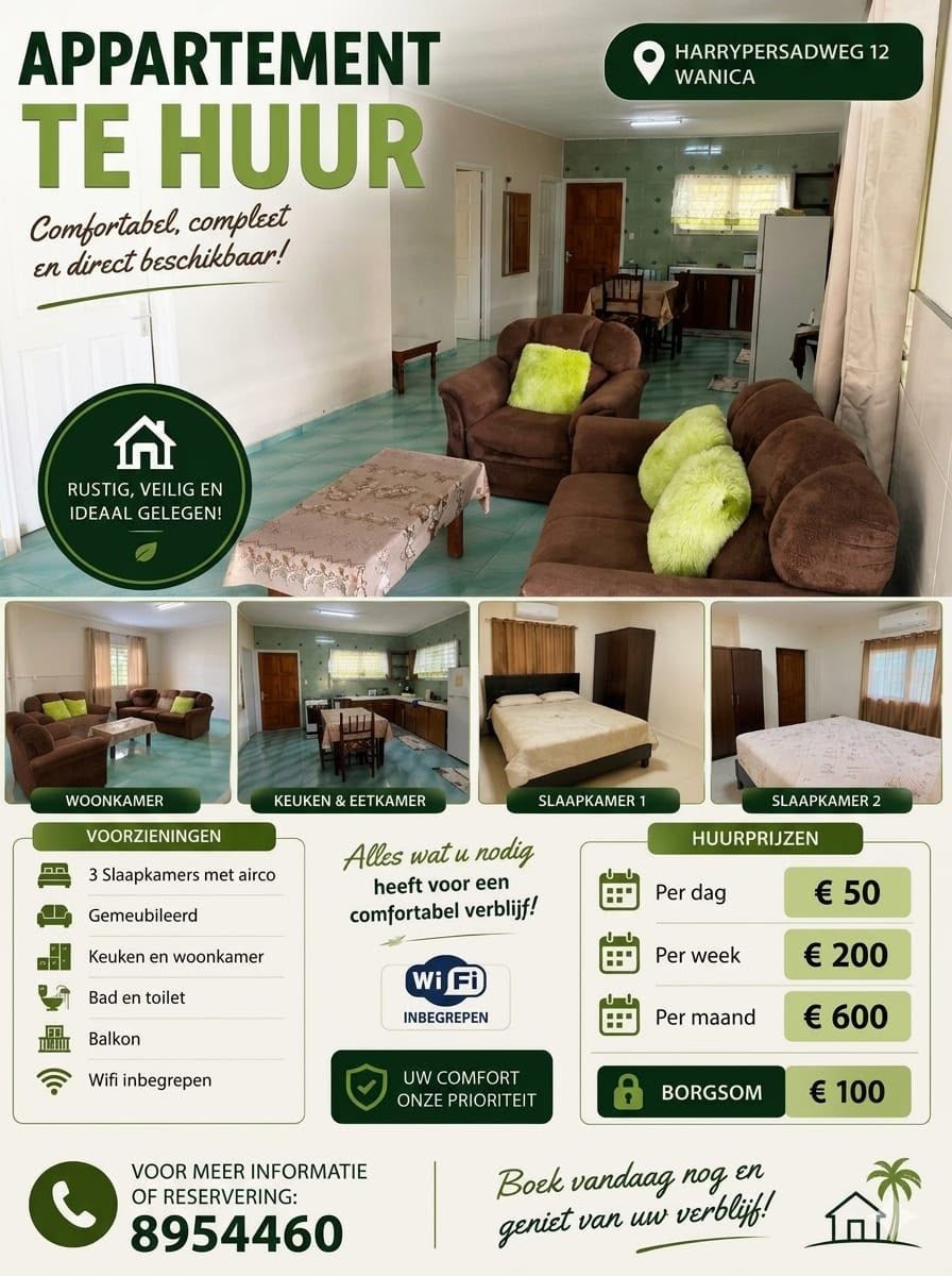 Comfortabel Appartement voor Toeristen – Pad van Wanica