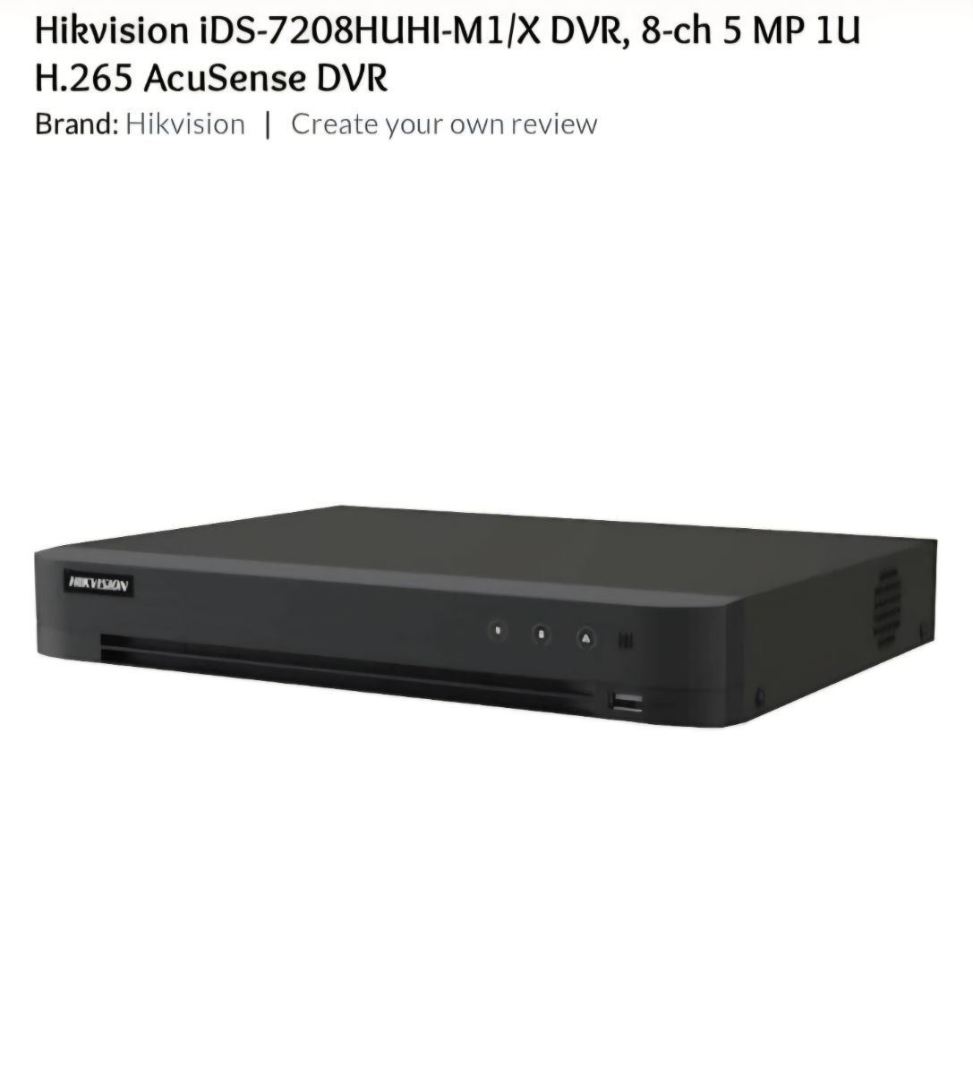 Hikvision 8-kanaals 5MP DVR Beveiligingsrecorder (Nieuw)