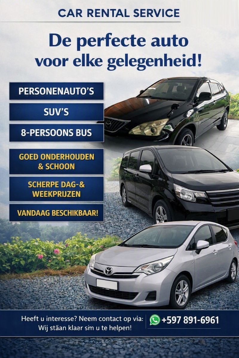 Car Rental Service โ Auto's Te Huur
