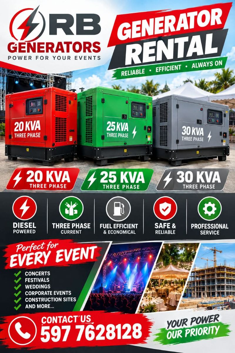 Generatorverhuur – ARB Generators | 20, 25 & 30 kVA