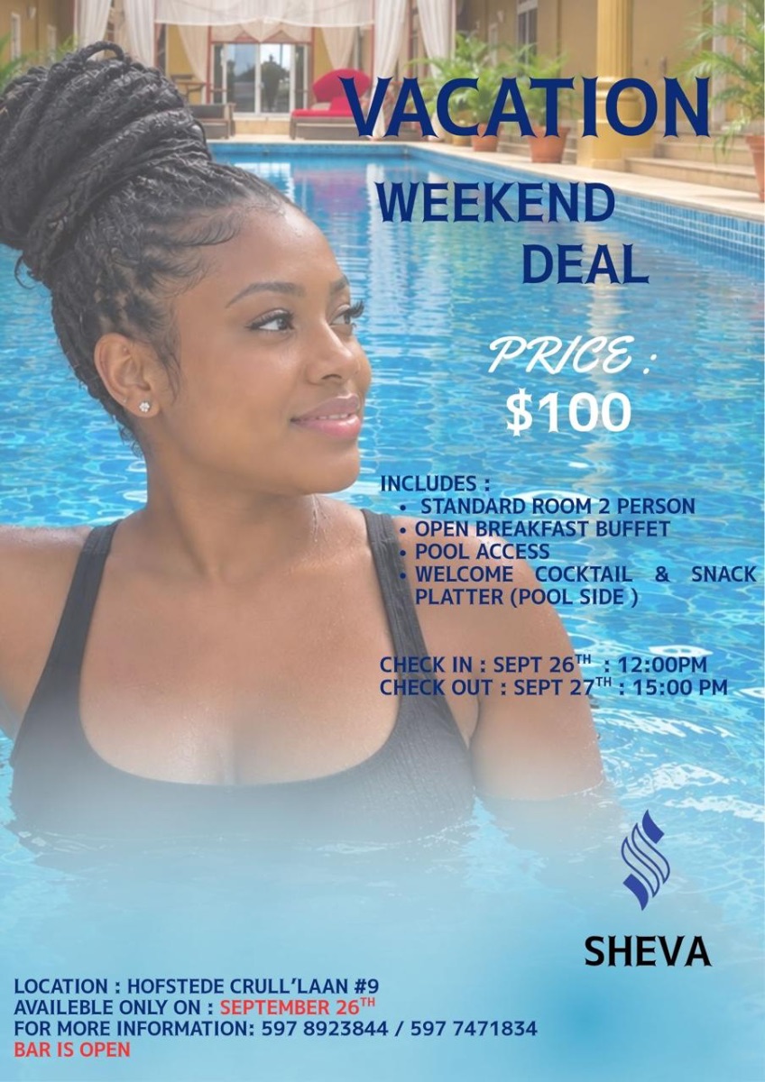 Vacantie weekend deal , 26 september tot 27 september
